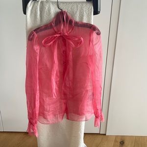 Hot pink dolce and gabbana sheer blouse. Only worn once.